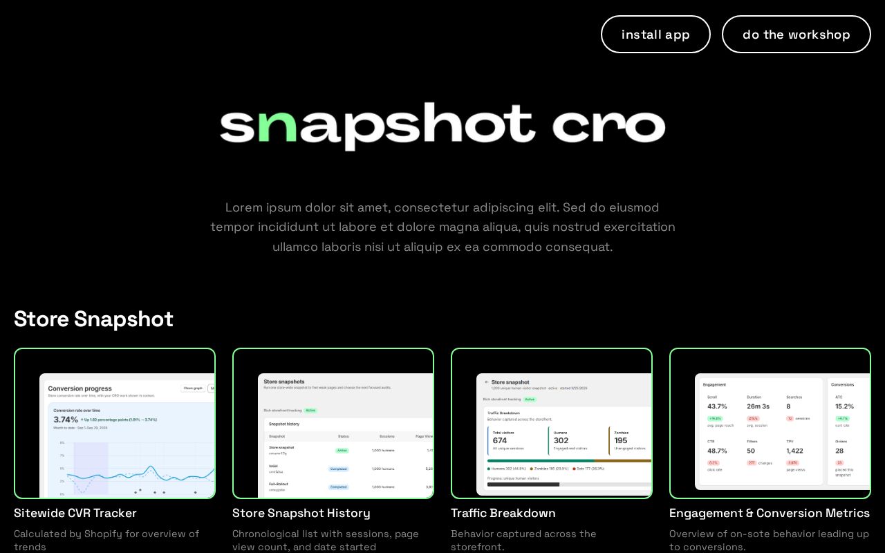 Preview of Snapshot Site