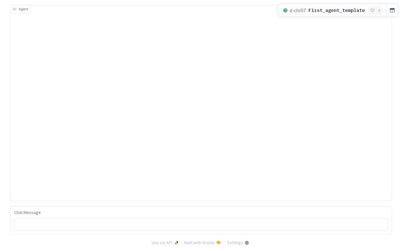 Preview of First Agent Template