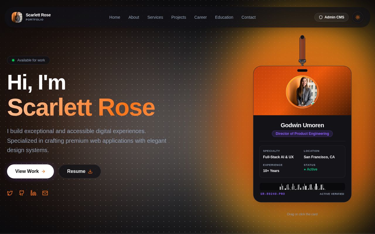 Preview of A website portfolio for Godwin umoren