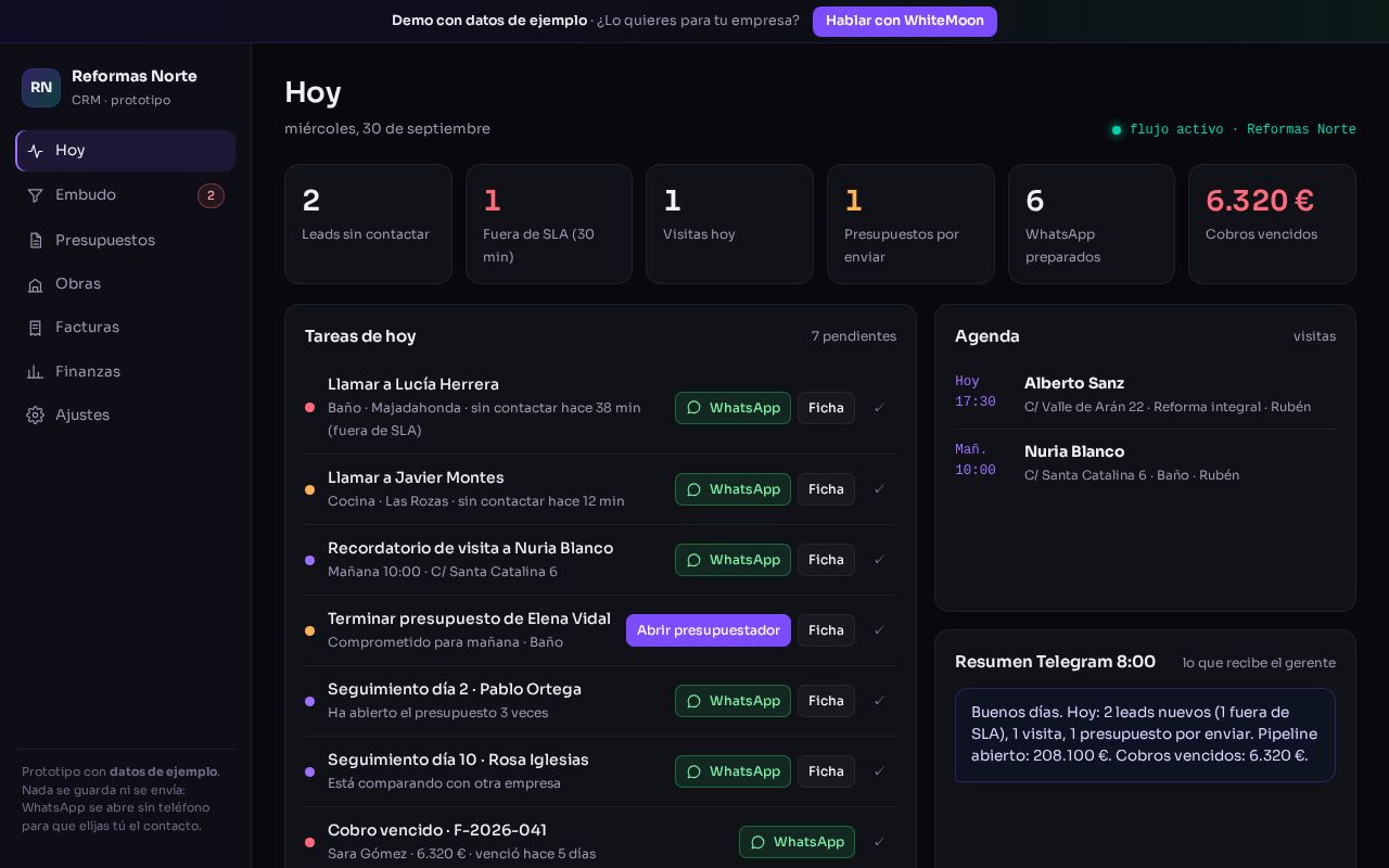 Preview of NexusForgeIA WHITEMOON CRM REFORMAS