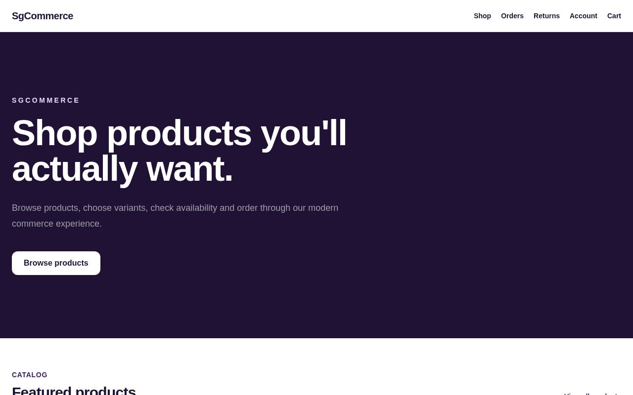 Preview of SgCommerce