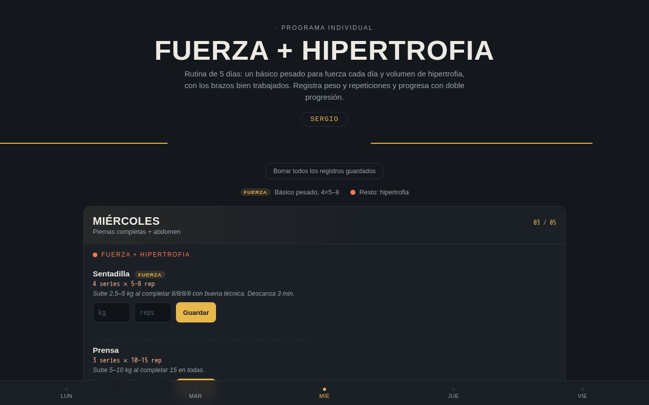 Preview of Gym App