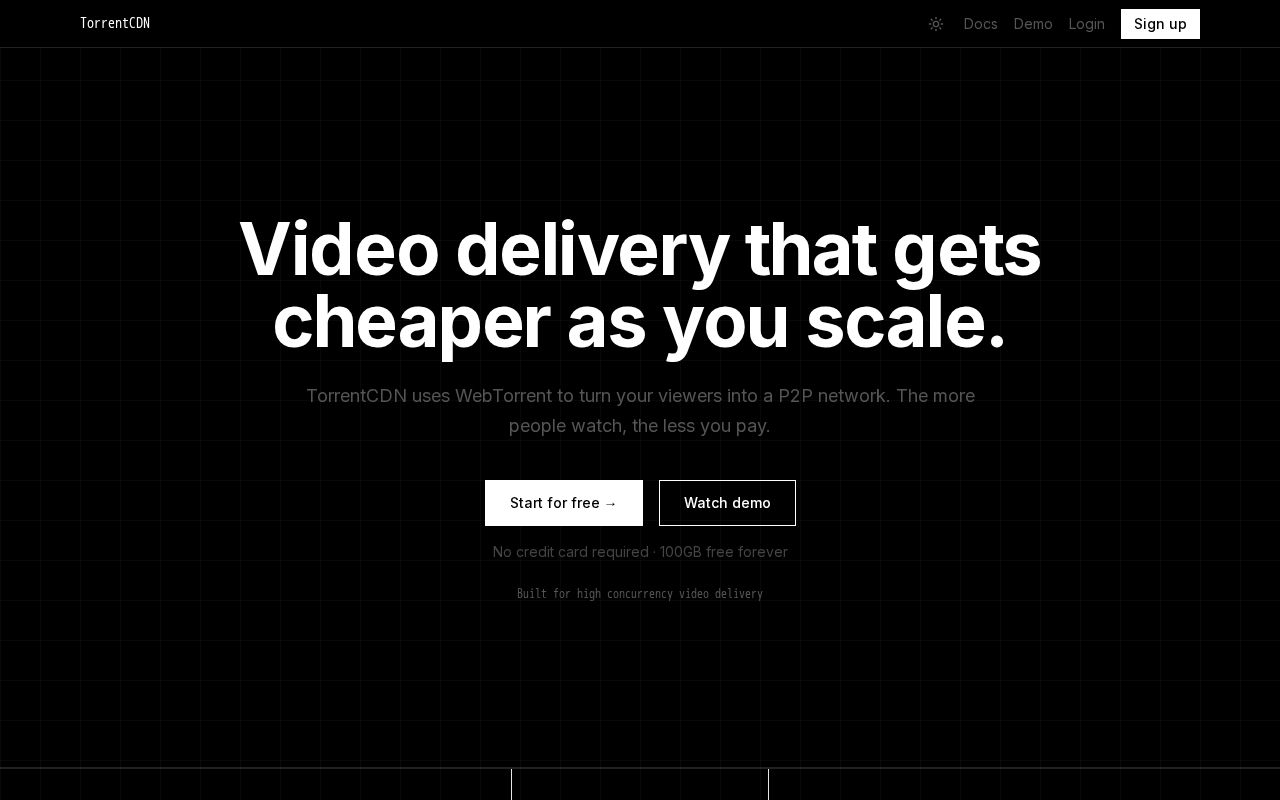 Preview of TorrentCDN