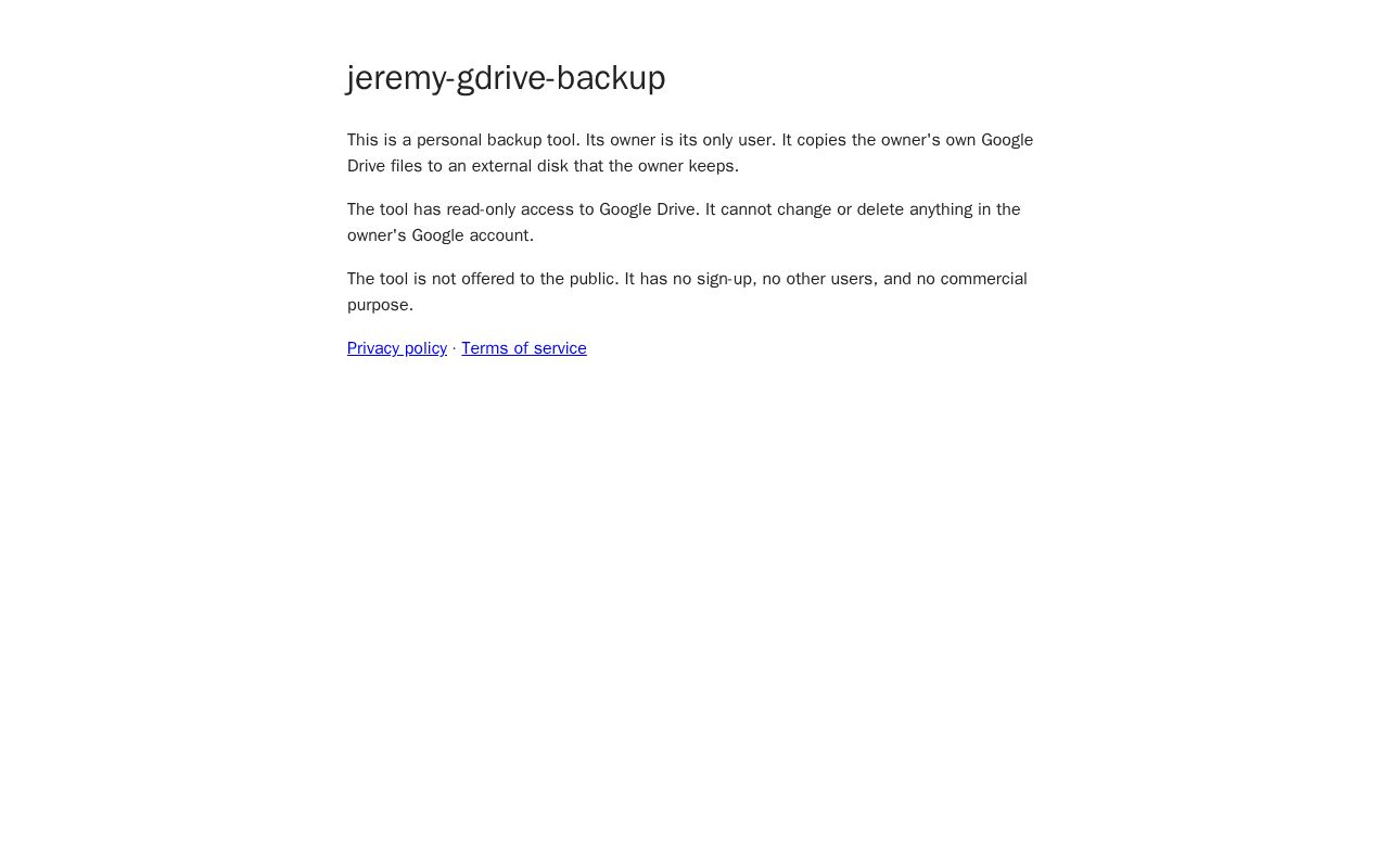 Preview of Jeremy Gdrive Backup