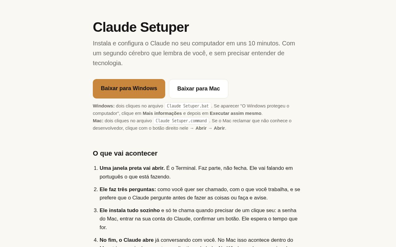 Preview of Claude Setuper