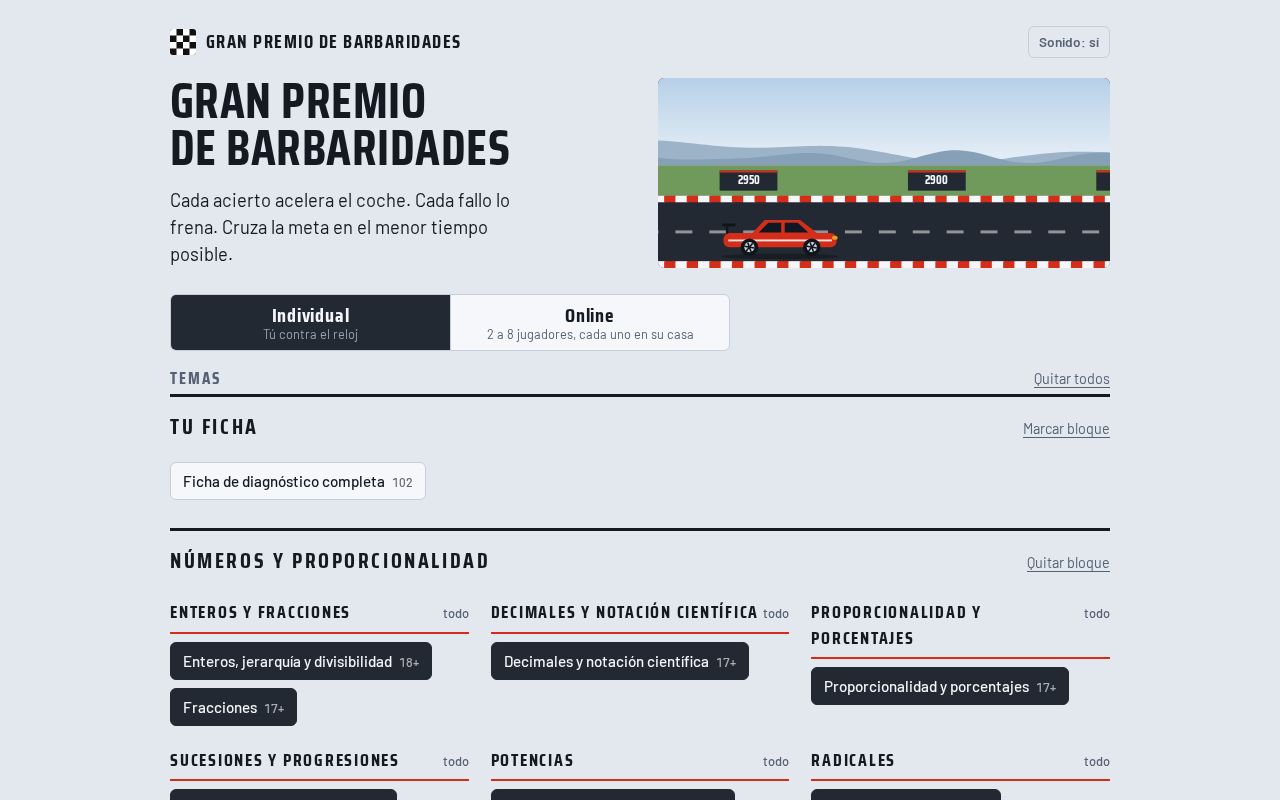 Preview of Gran Premio de Barbaridades