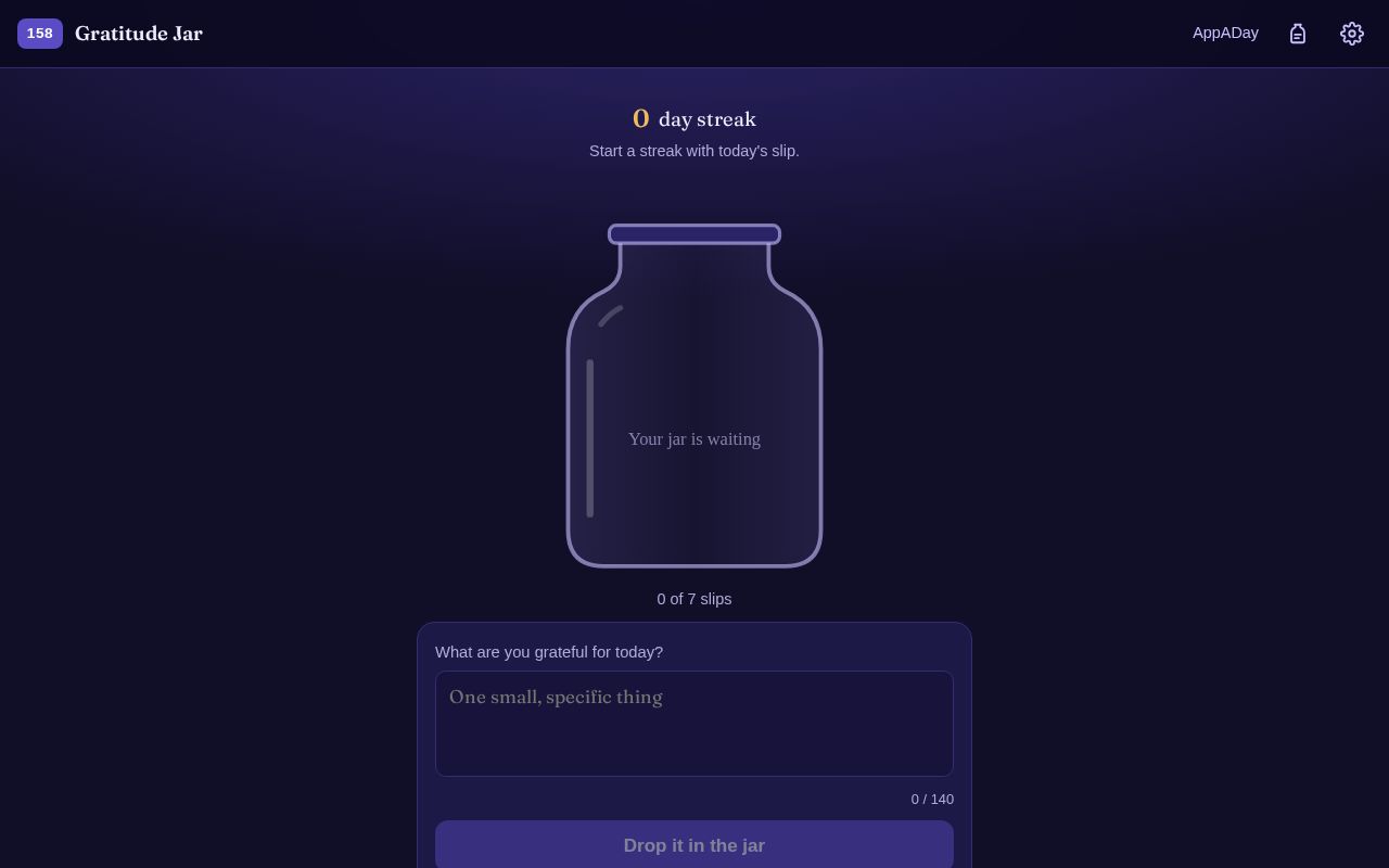 Preview of Appaday 158 Gratitude Jar
