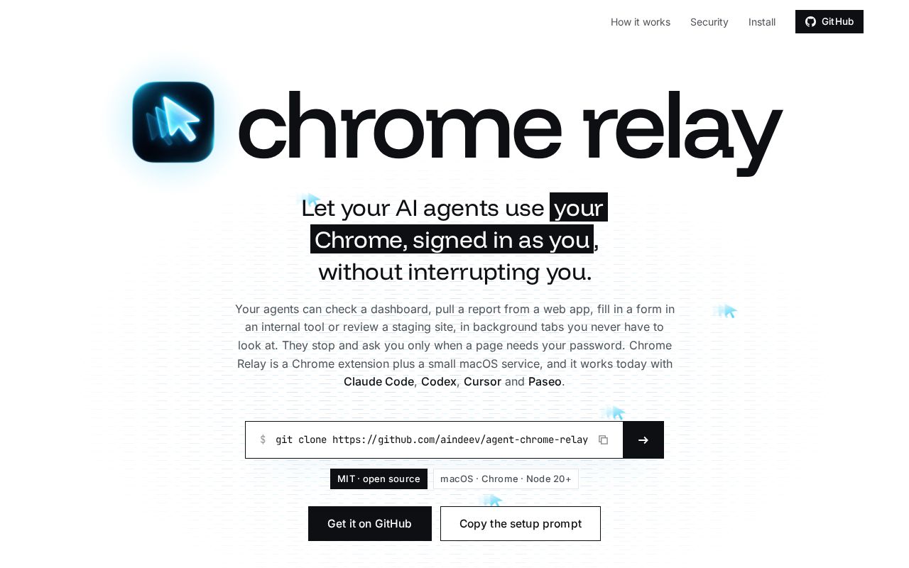 Preview of Agent Chrome Relay