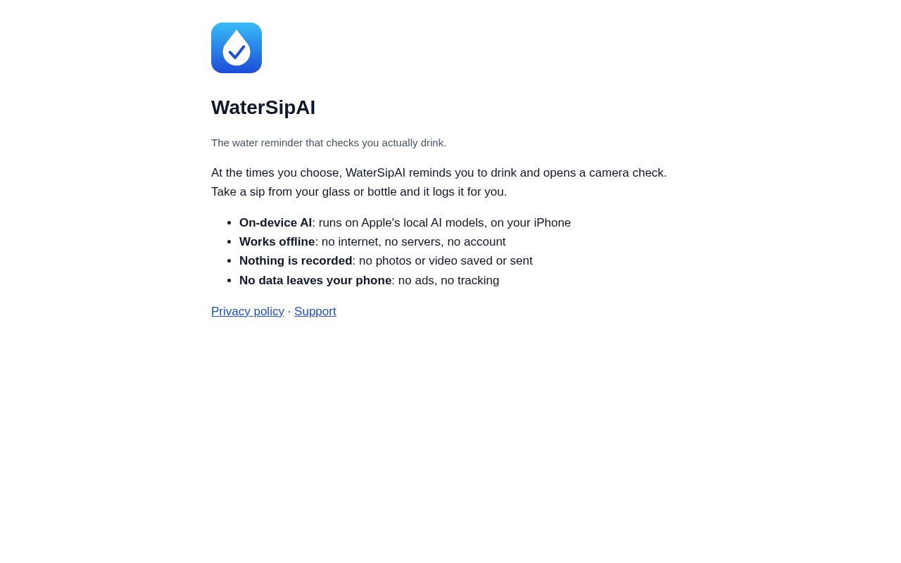 Preview of AIDrinkWaterApp