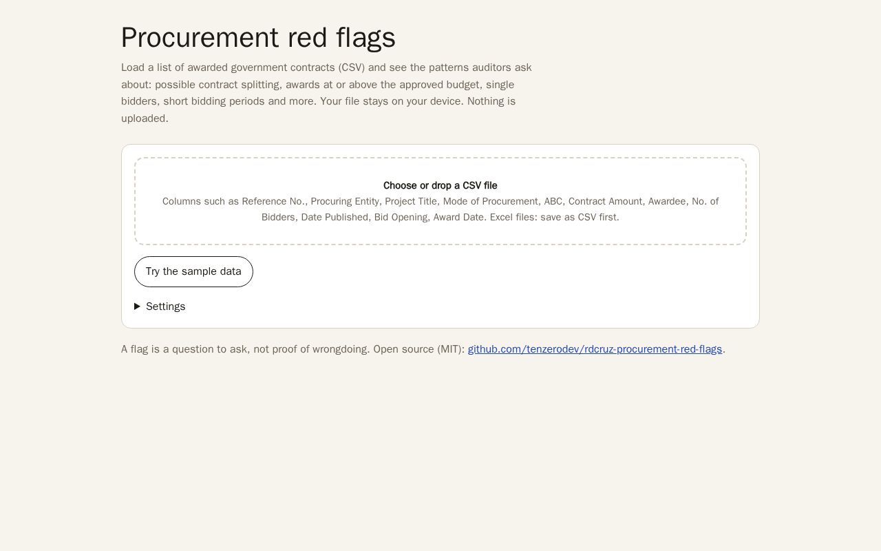 Preview of Rdcruz Procurement Red Flags