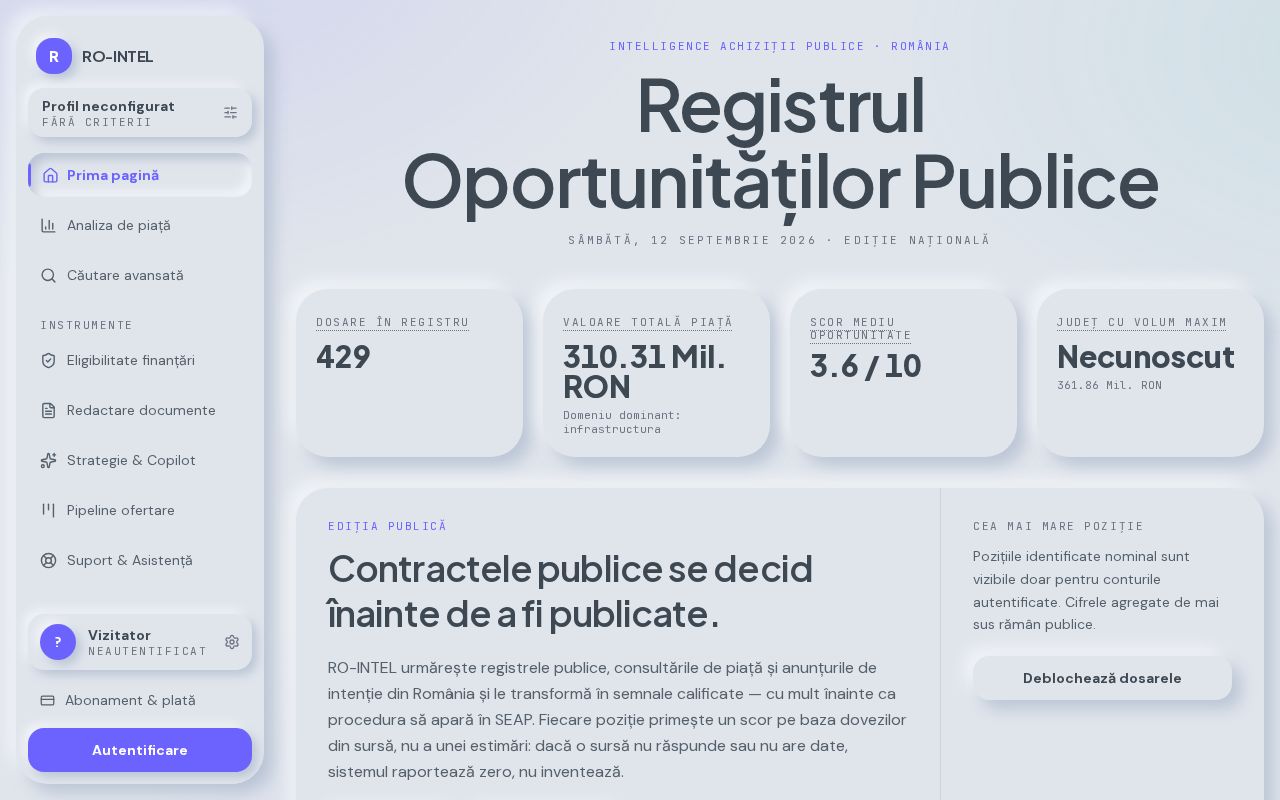 Preview of Romania Intel Frontend