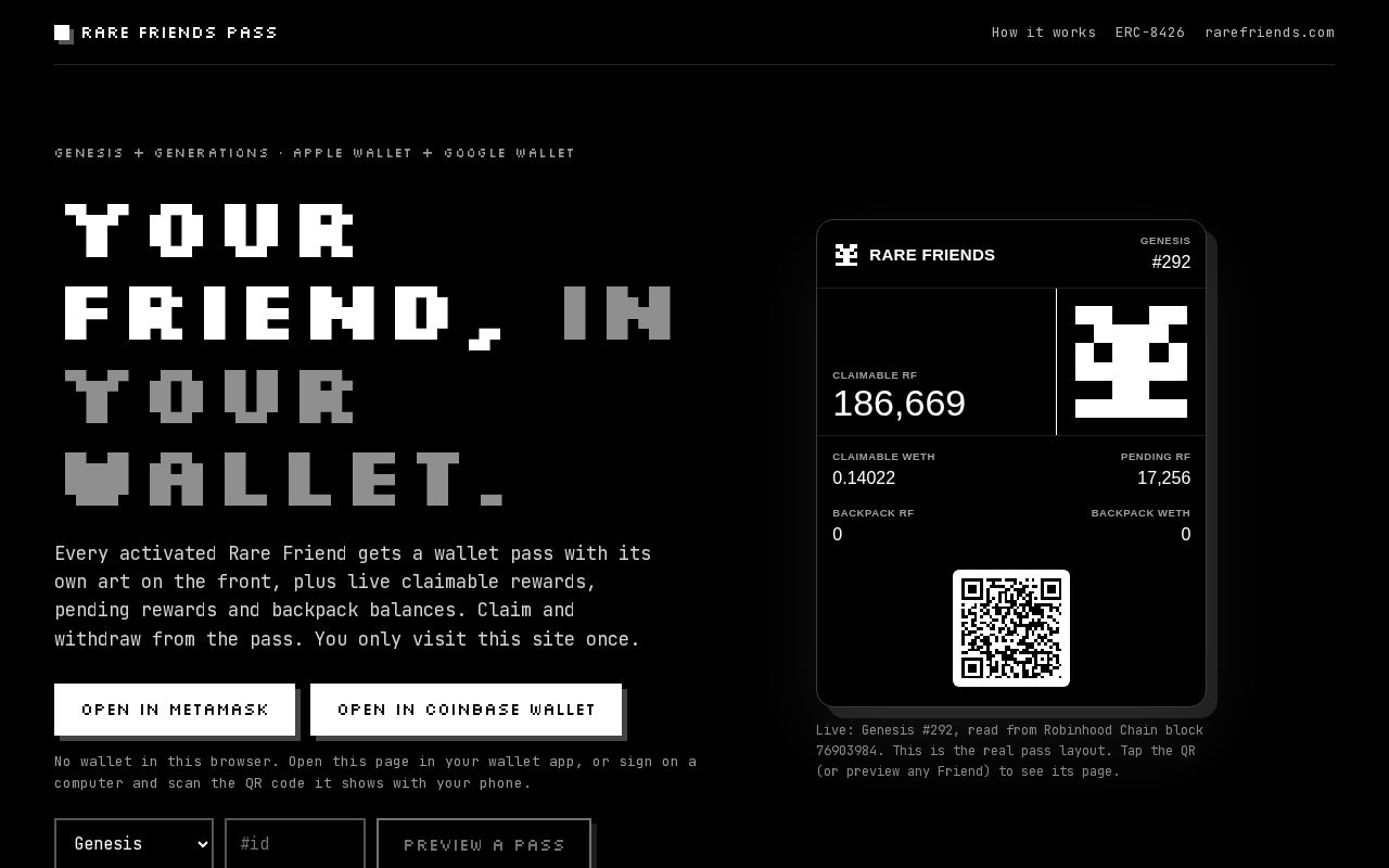 Preview of Rare Friends Pass