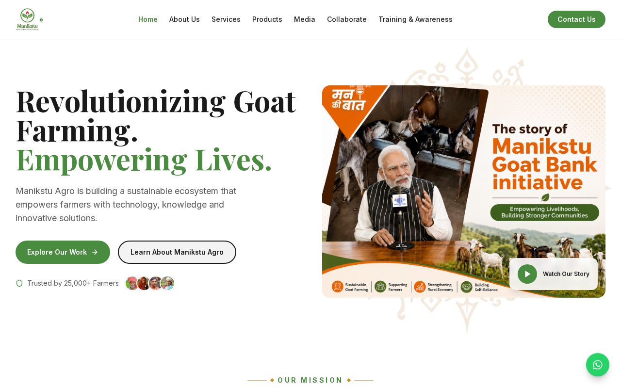 Preview of Manikstu Agro - Goat Farming Ecosystem Website