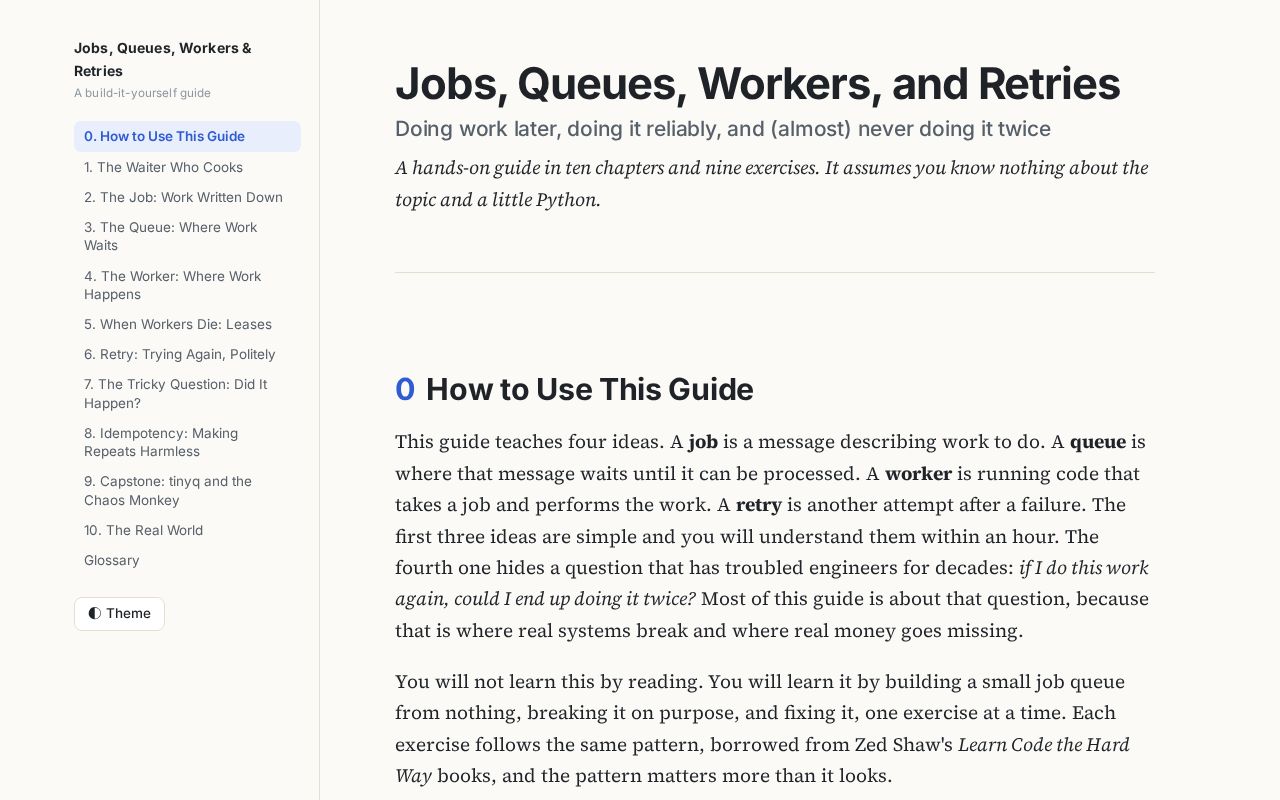 Preview of Jobs, Queues, Workers