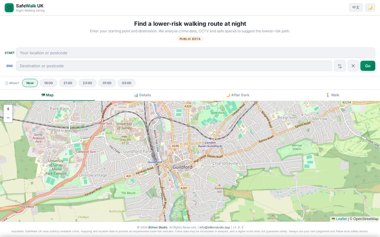 Preview of SafeWalkUK