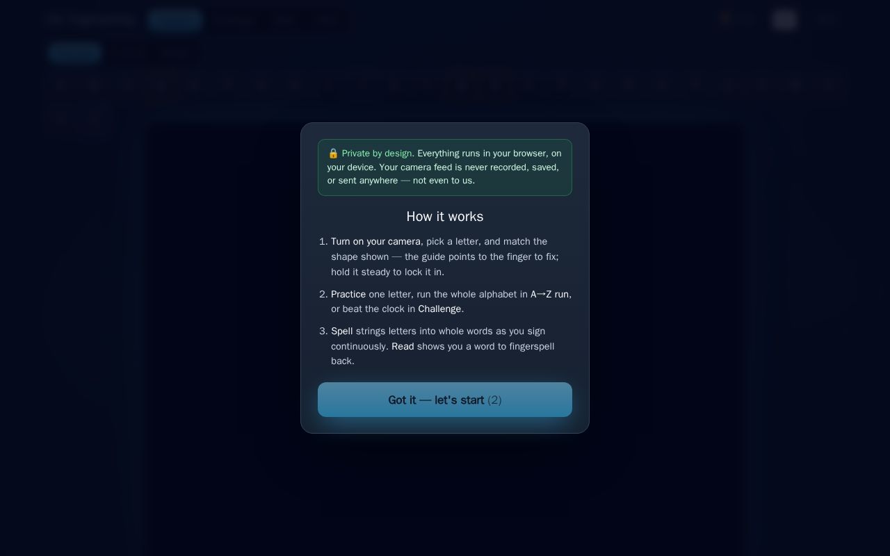 Preview of Asl Recognizer