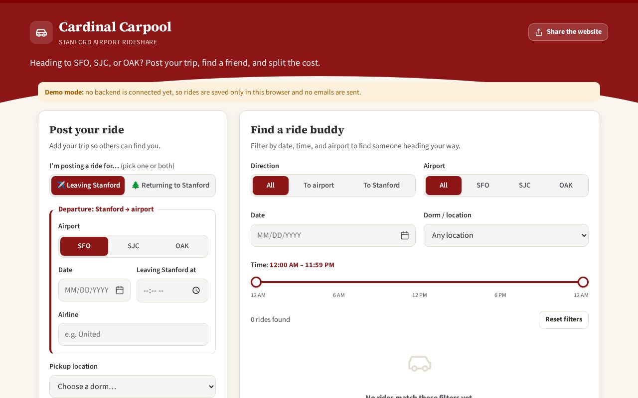 Preview of Cardinal Carpool