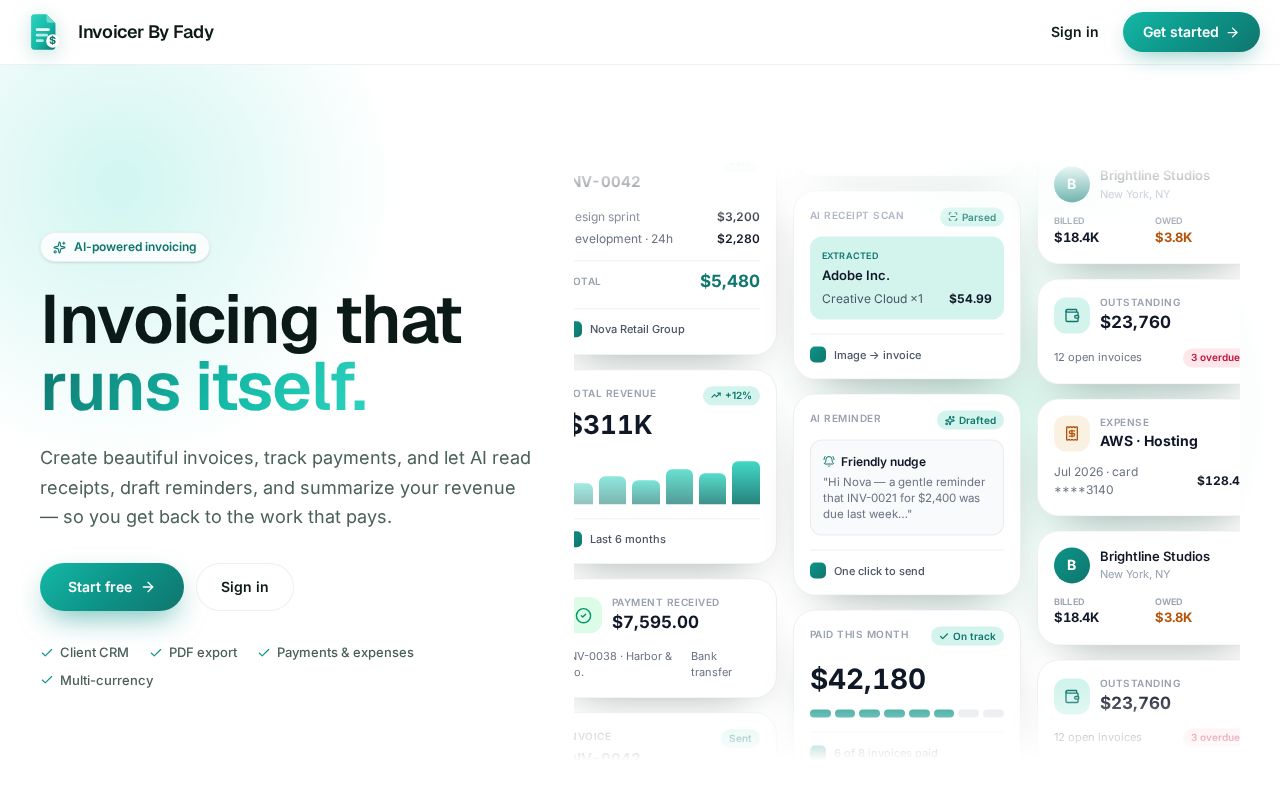 Preview of Frontend Invoicer