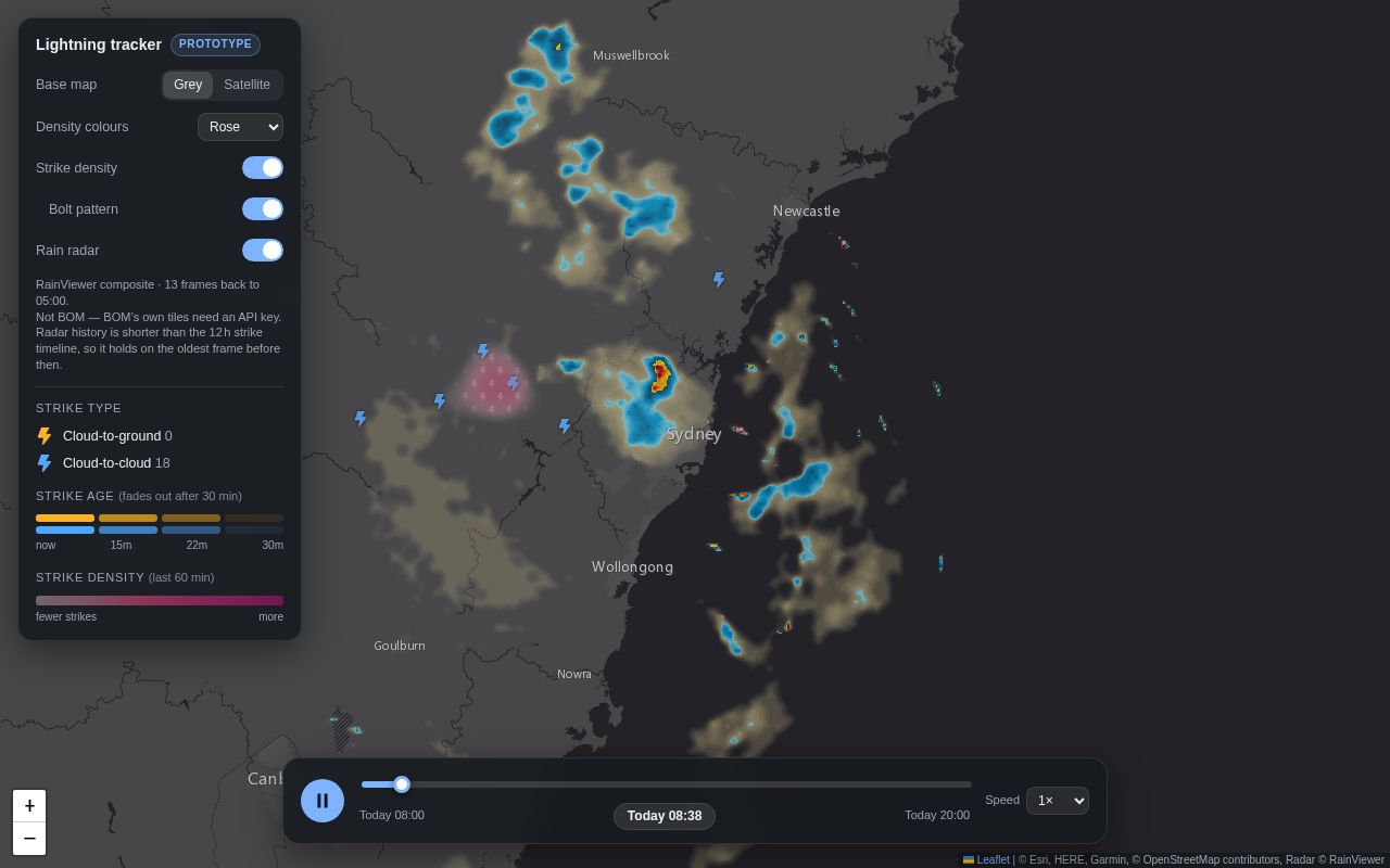 Preview of Lightning Map Prototype