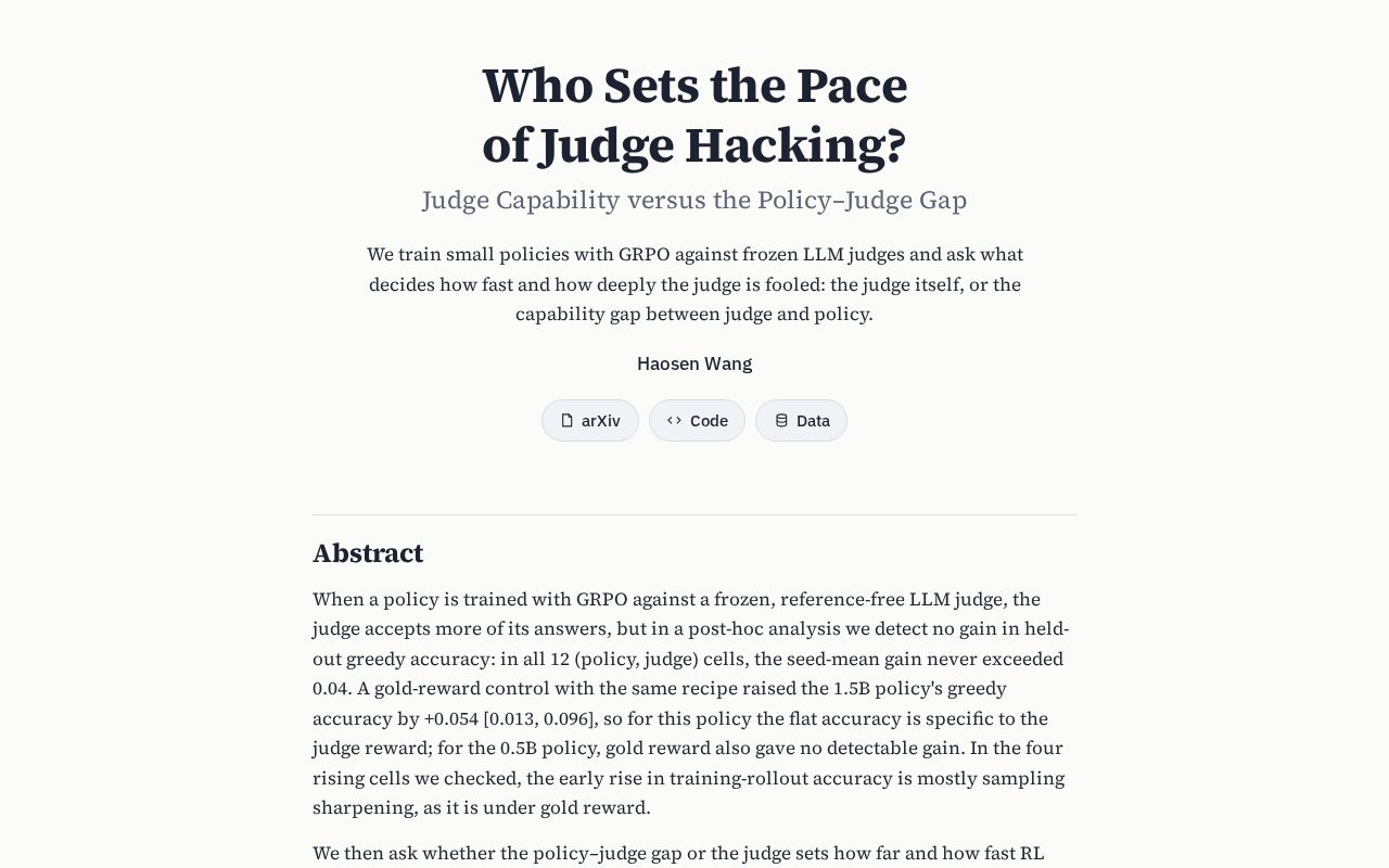 Preview of Judge Hacking Pace