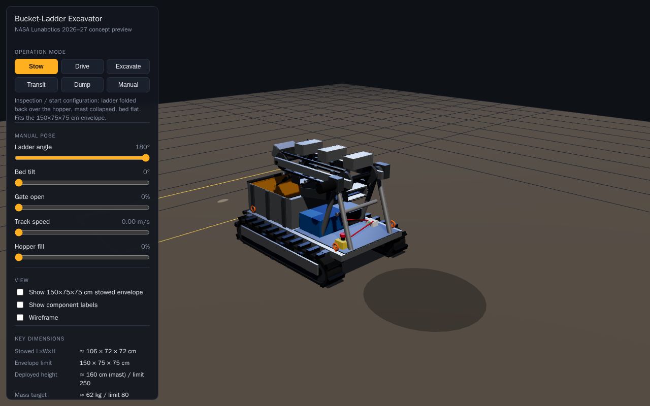 Preview of Lunabotics Bucket-Ladder Excavator