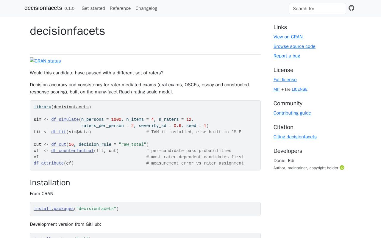 Preview of Decisionfacets