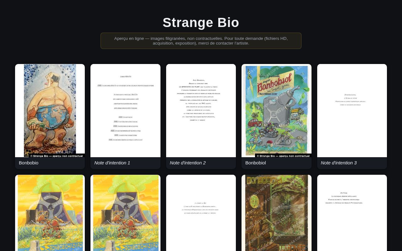 Preview of Strange Bio Galerie