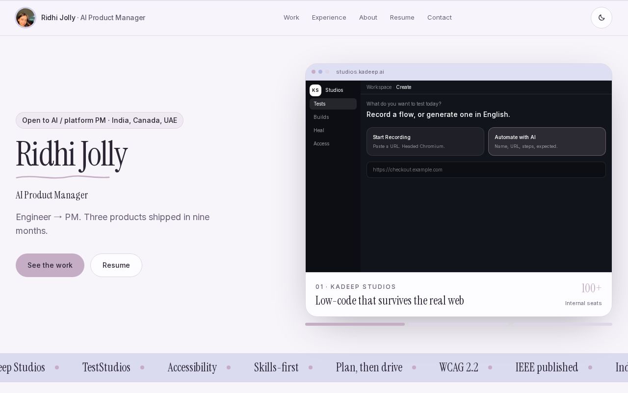 Preview of Portfolio Product