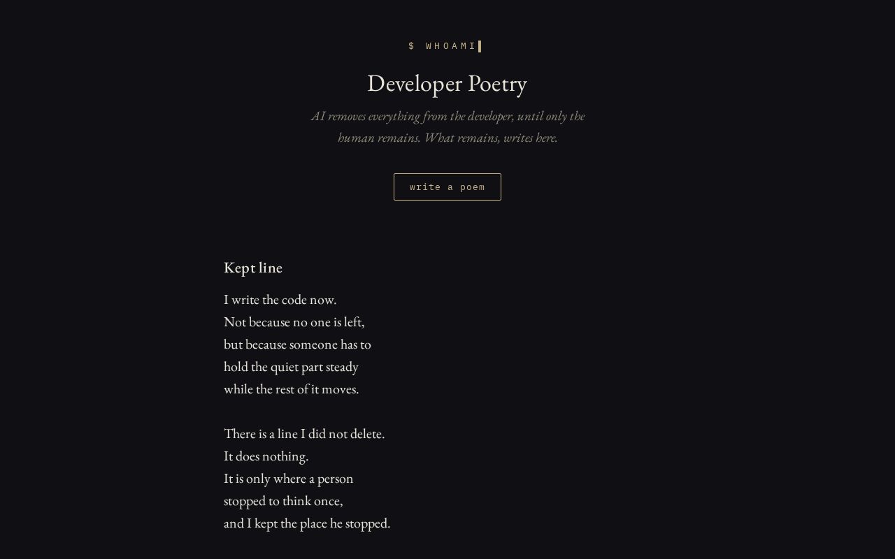 Preview of Developer Poetry