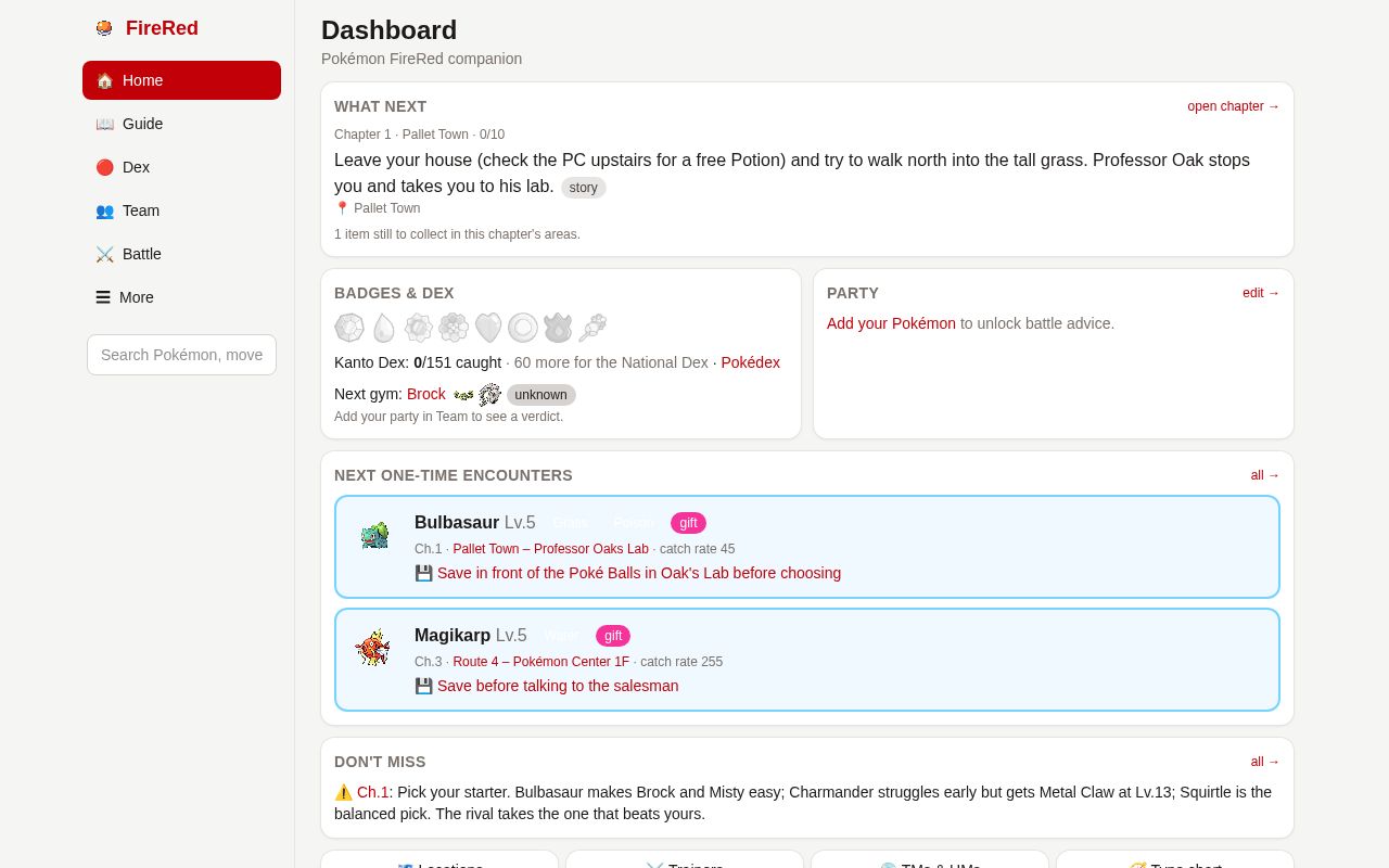 Preview of FireRed Companion