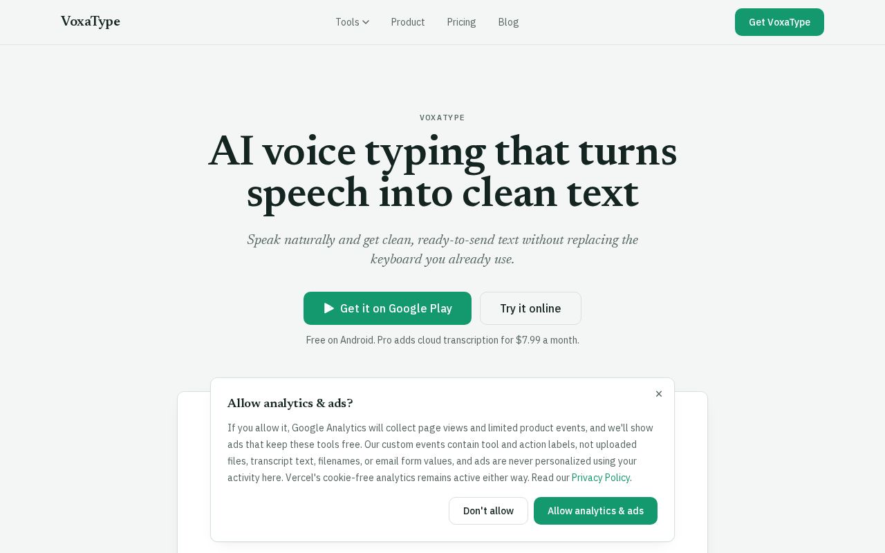 Preview of VoxaType
