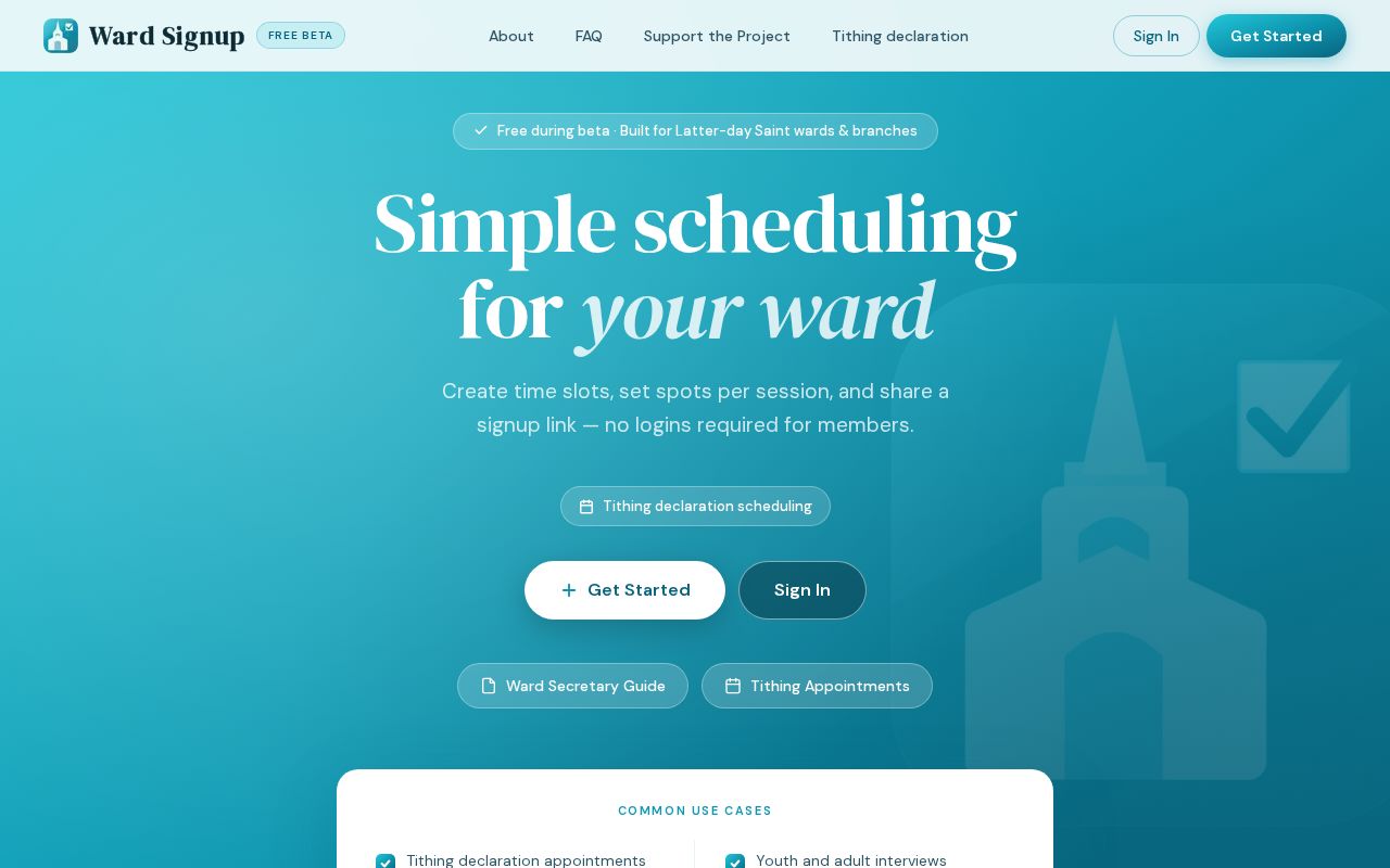 Preview of Wardsignup