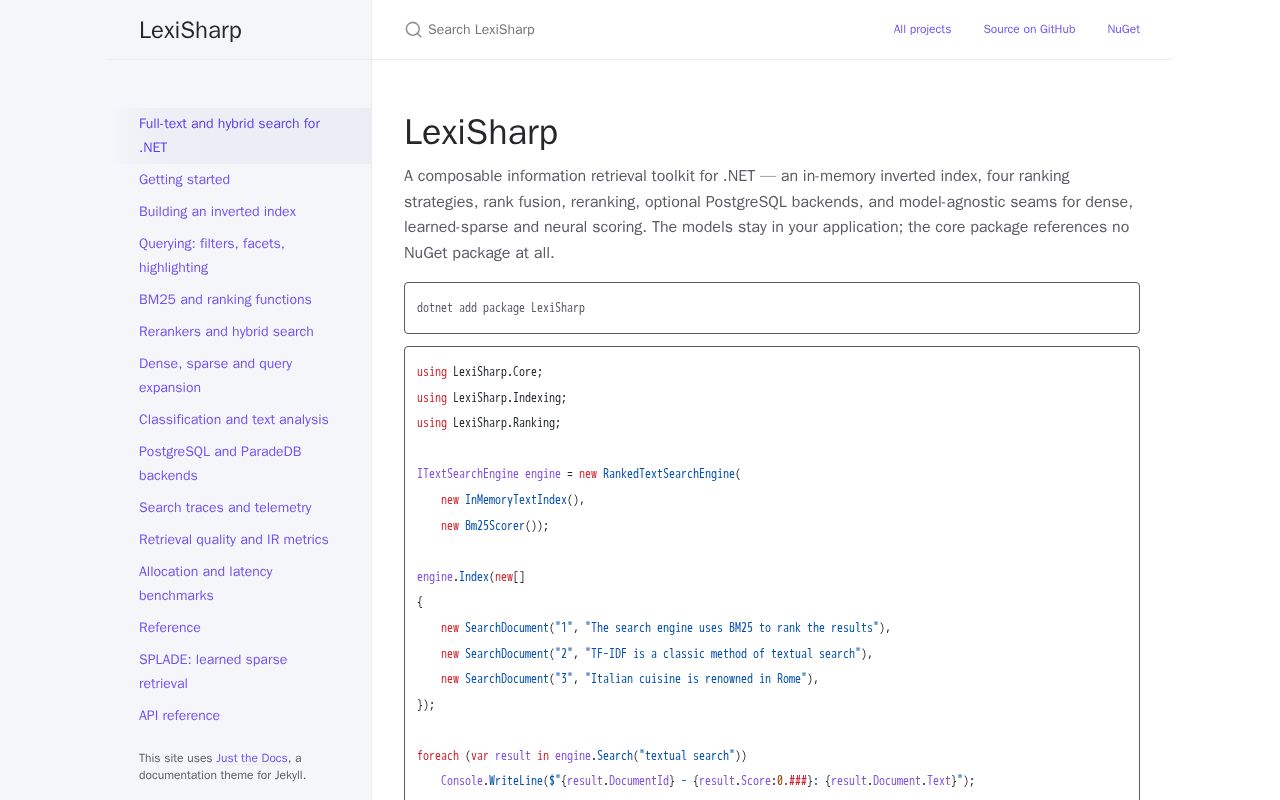 Preview of LexiSharp