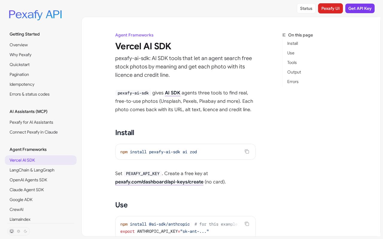 Preview of Pexafy Ai Sdk