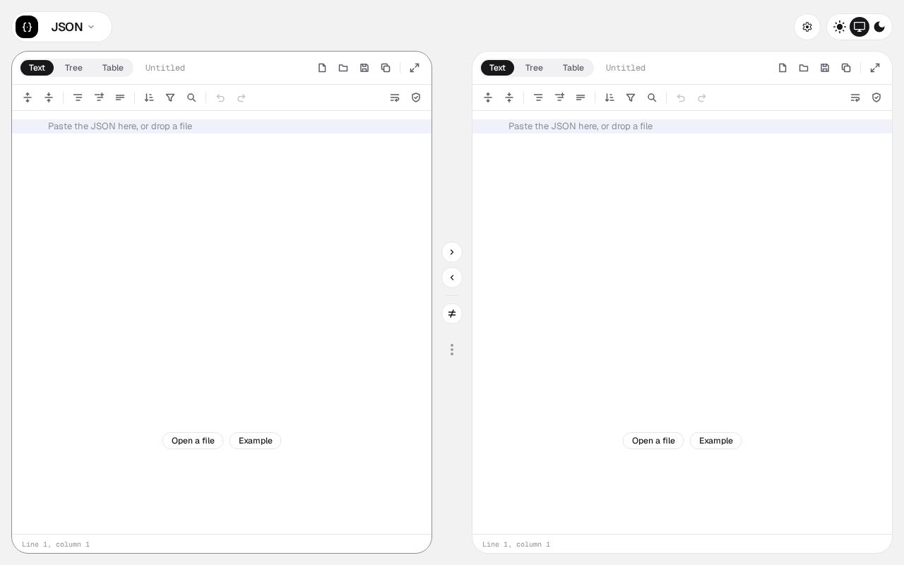 Preview of JSON