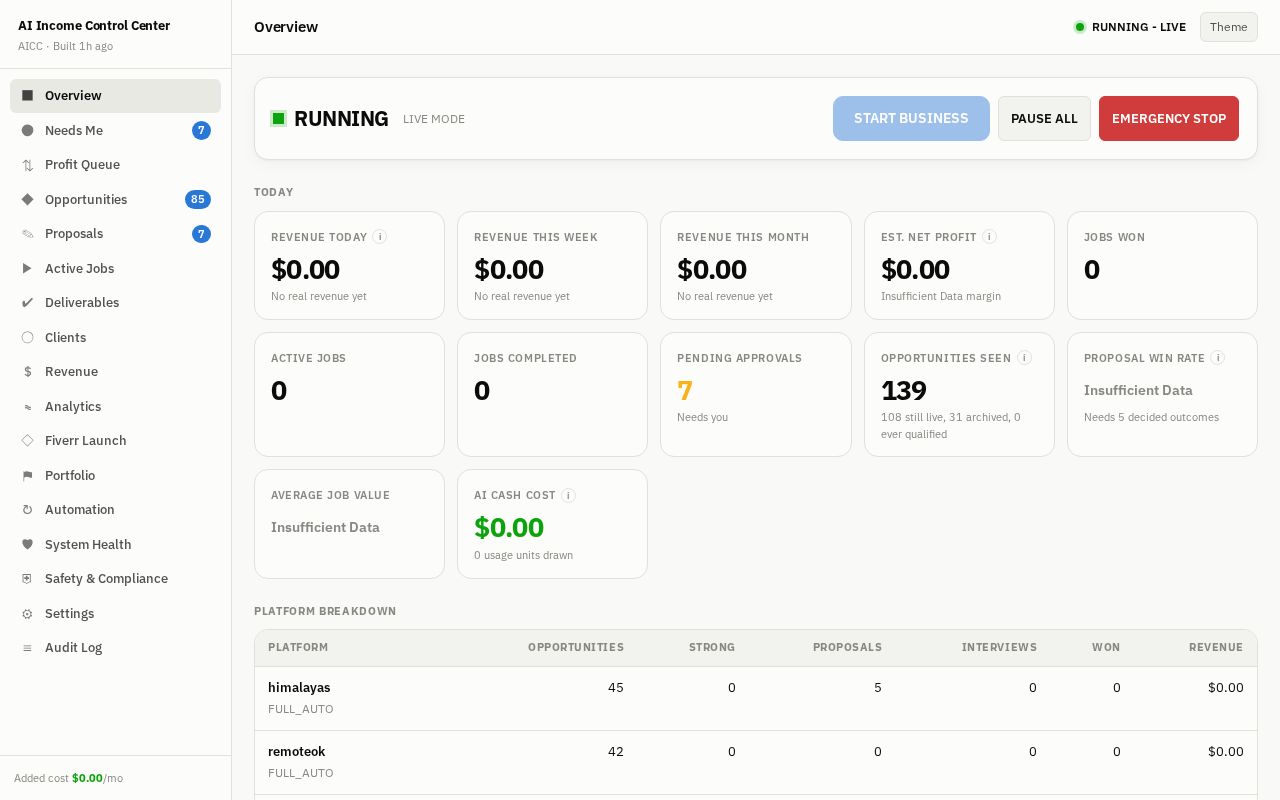 Preview of Ai Income Control Center