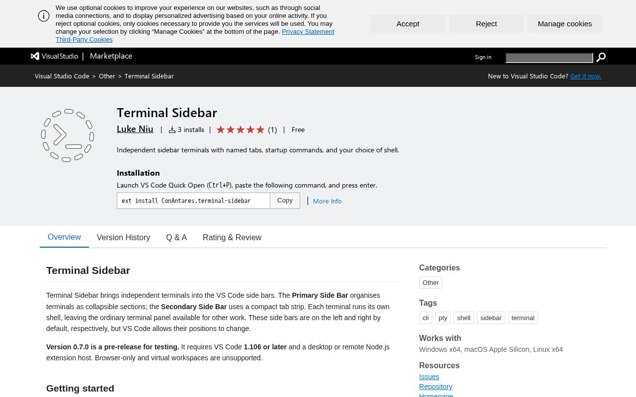 Preview of Terminal Sidebar