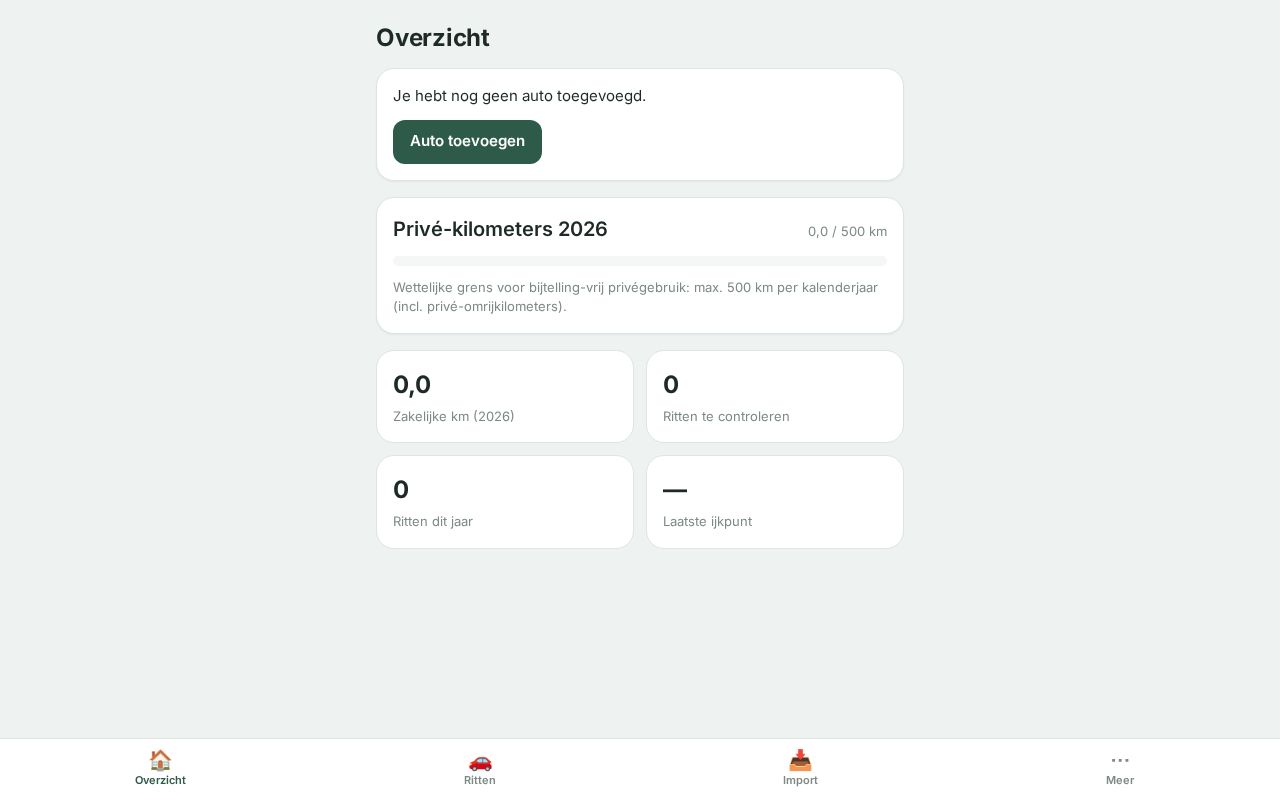 Preview of Rittenregistratie