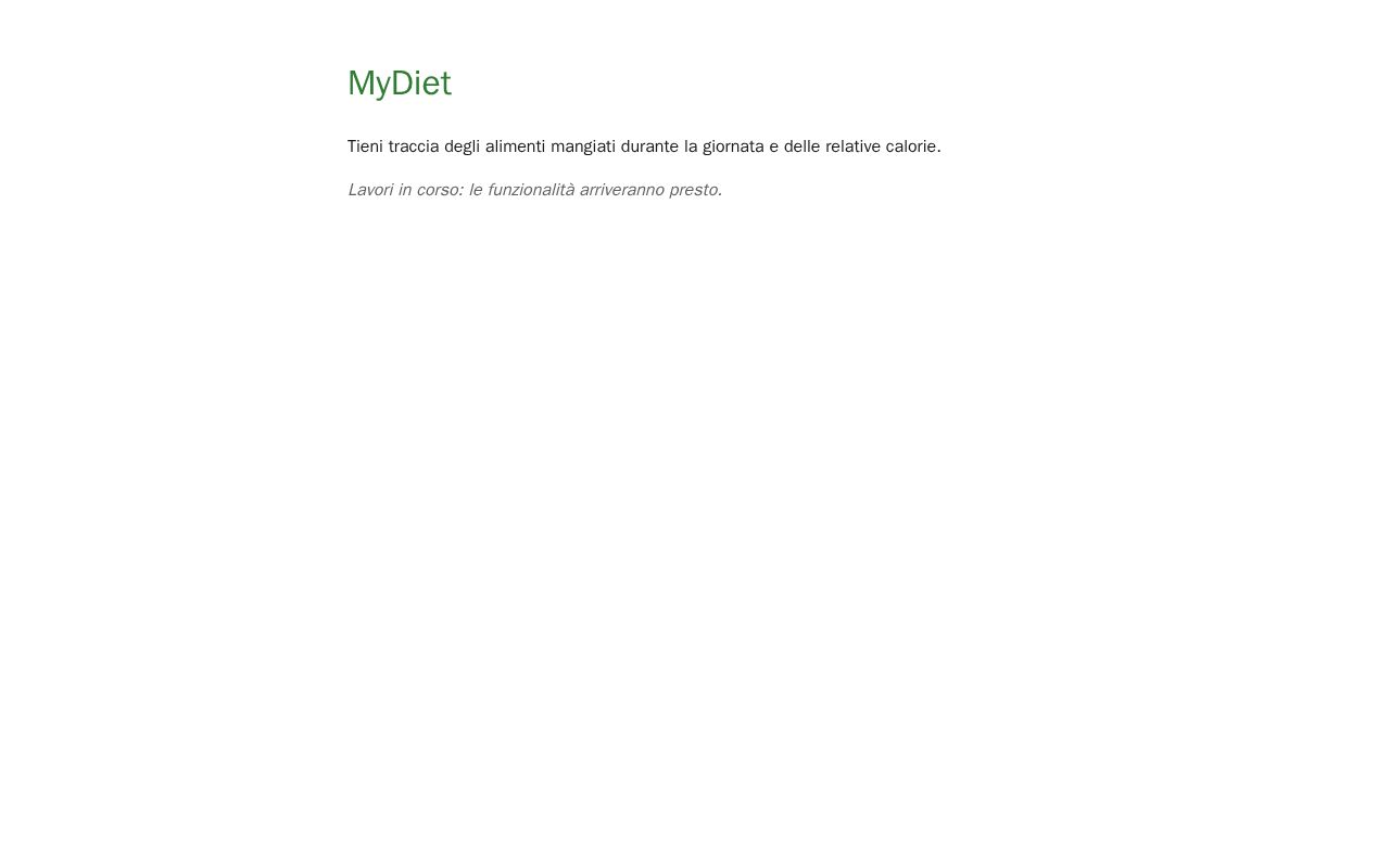 Preview of MyDiet