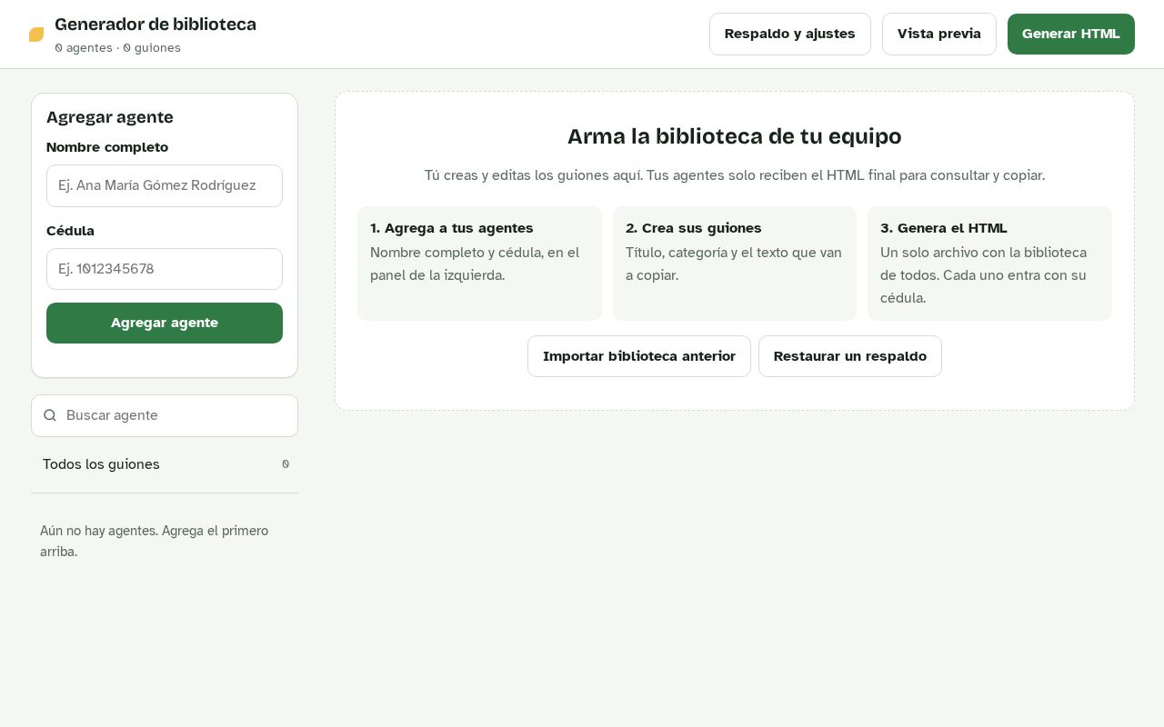 Preview of Generador De Biblioteca De Guiones