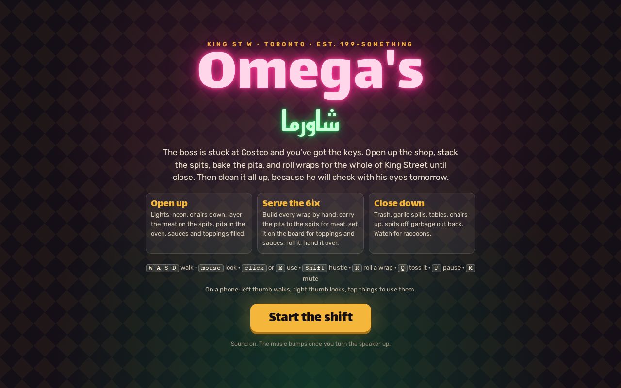 Preview of Omega's Shawarma