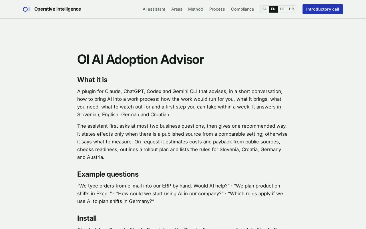 Preview of Oi Ai Adoption Plugin