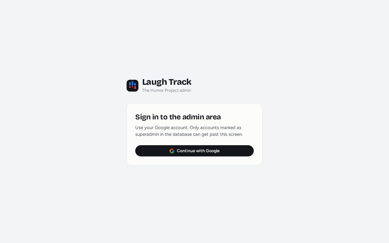 Preview of Humor Project Admin