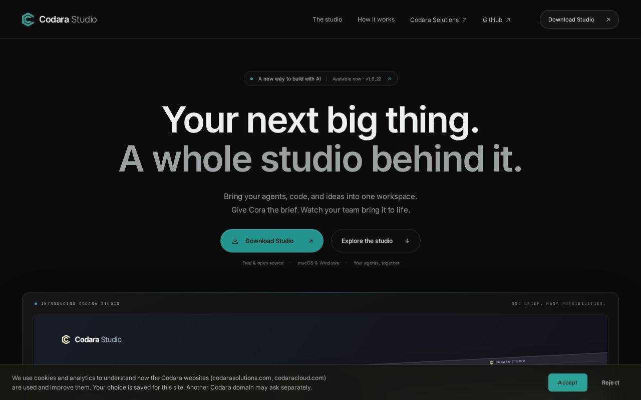 Preview of Codara Studio