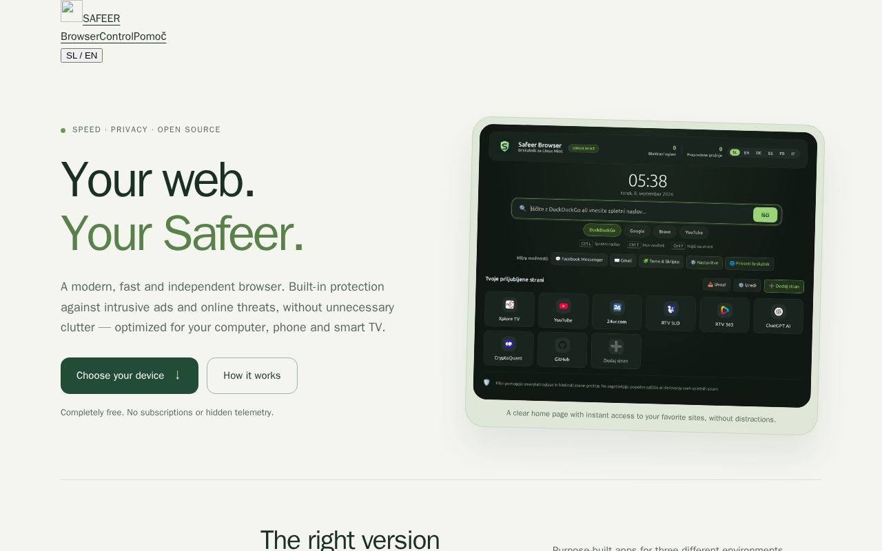 Preview of Safeer Browser