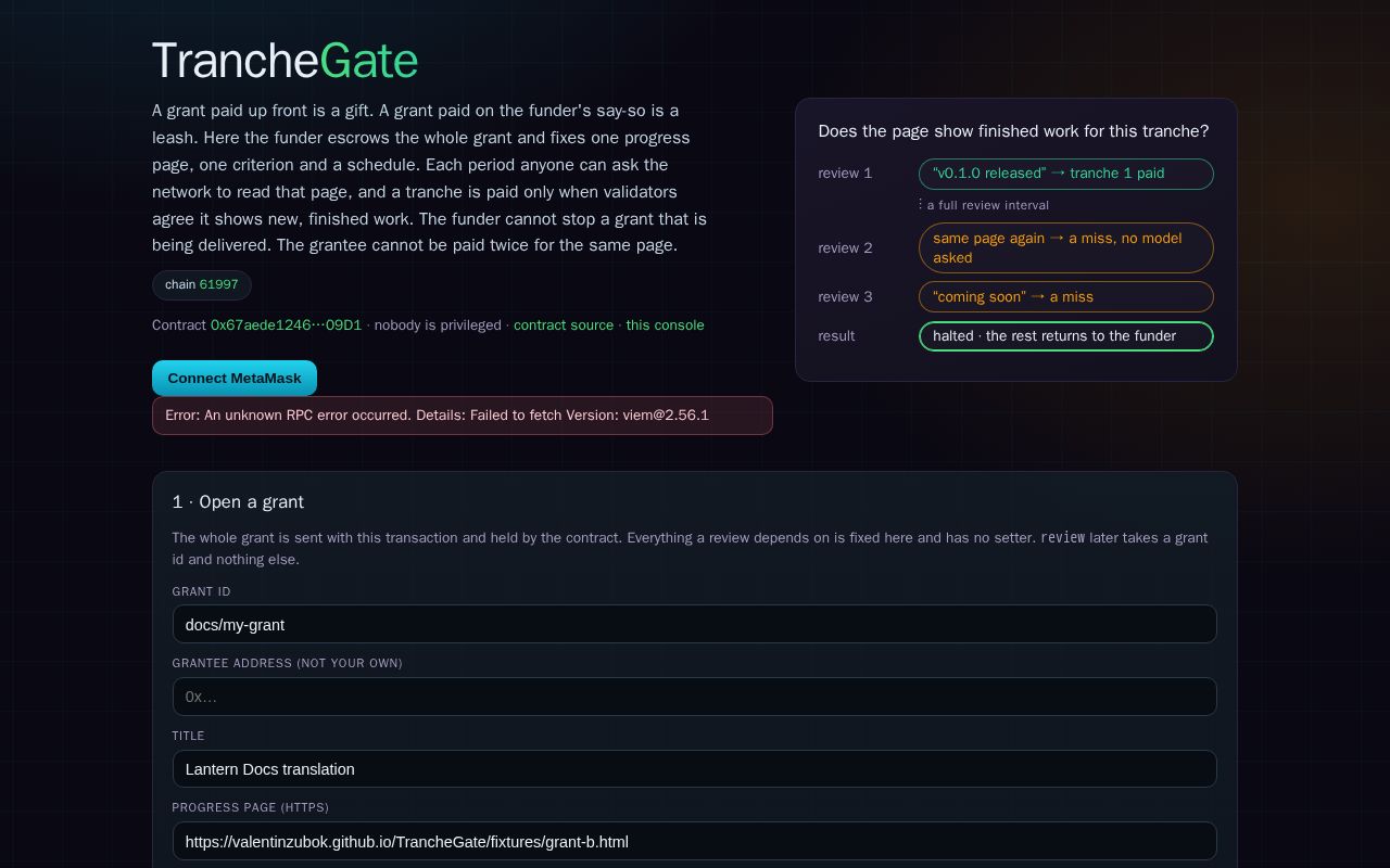 Preview of TrancheGate