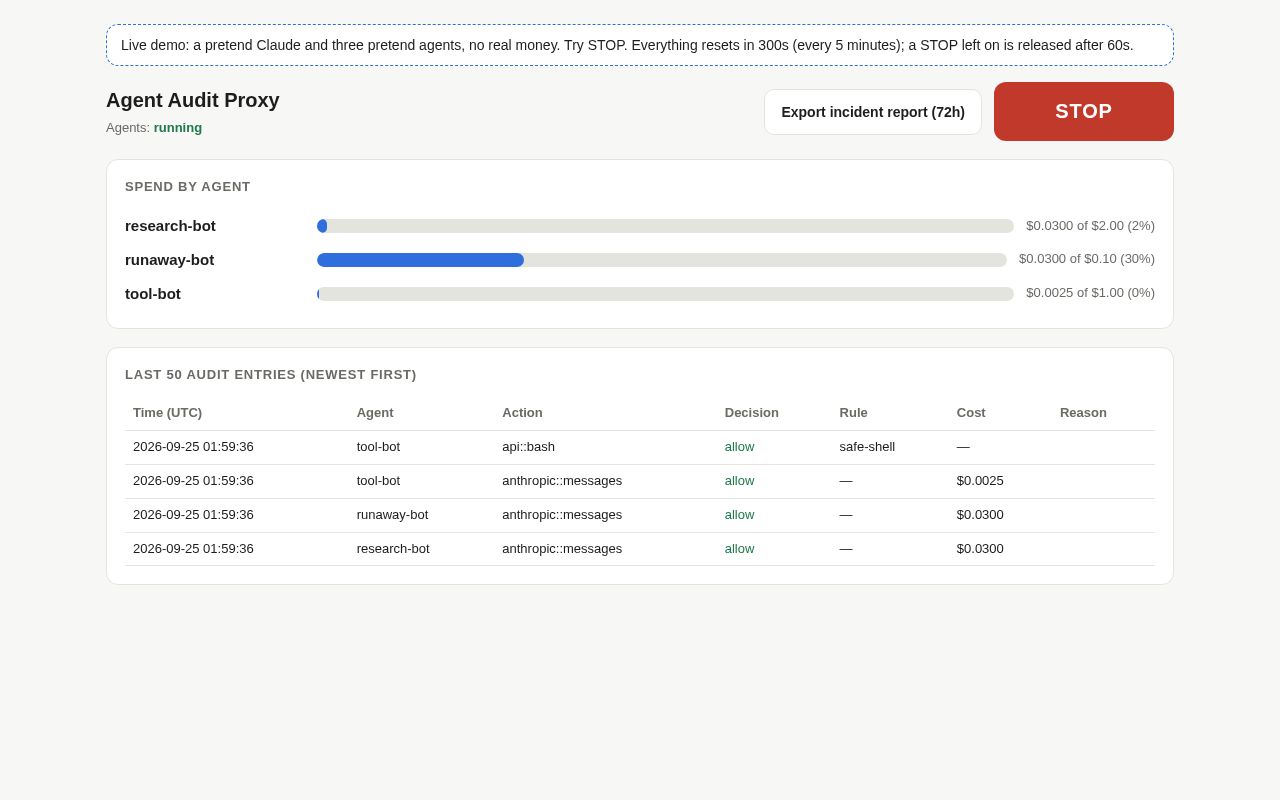 Preview of Agent Audit Proxy