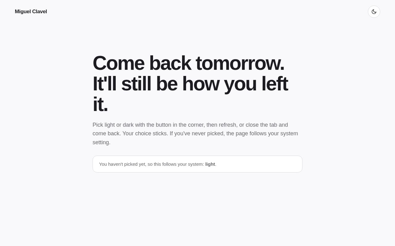 Preview of Dark Mode
