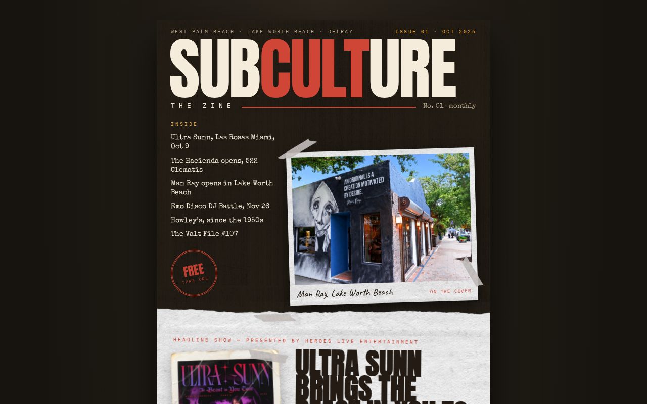 Preview of Subculture Zine Newsletter