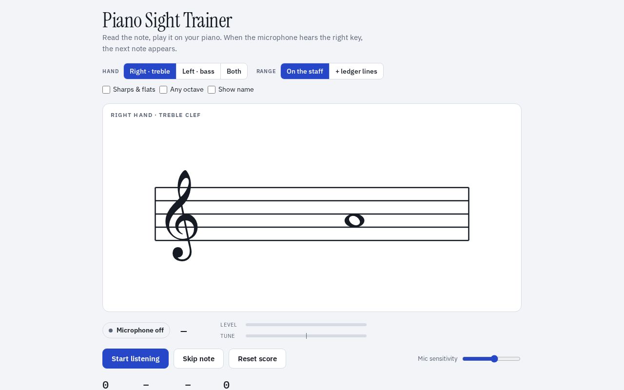 Preview of Piano Sight Trainer